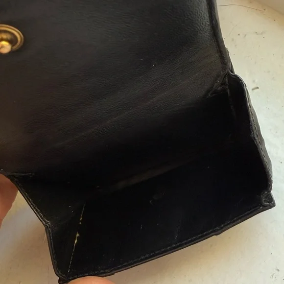 Balenciaga Hourglass Mini Black Calfskin Wallet with Gold Logo - Picture 10 of 15